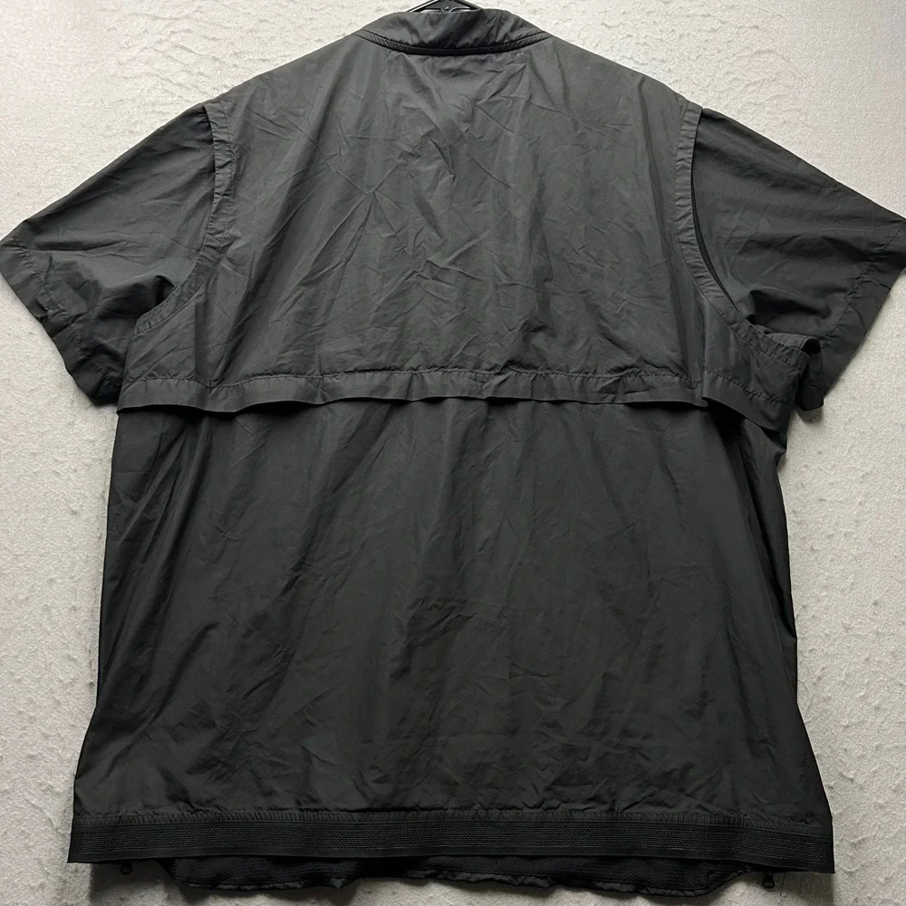 Nike Muskogee Roughers Quarter Zip Windbreaker Men XXL Black Short Sleeve Jacket